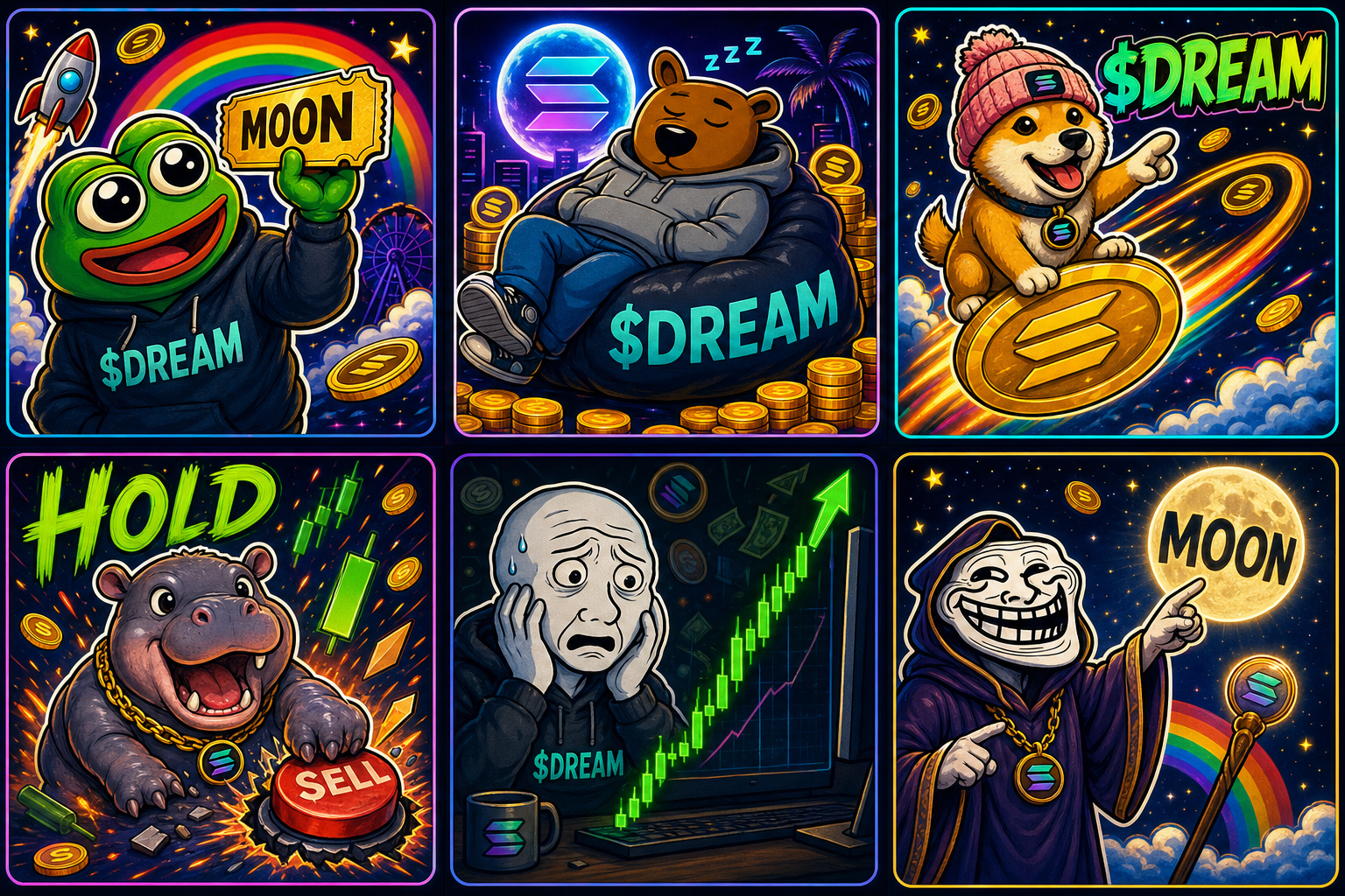 $DREAM meme wall sheet